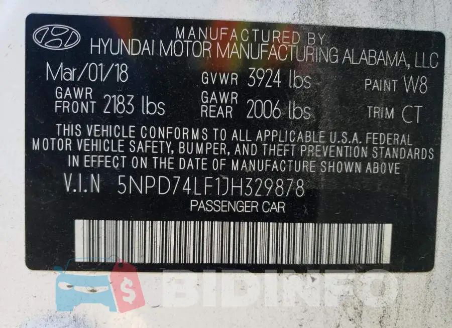 5NPD74LF1JH329878 Photo# 12