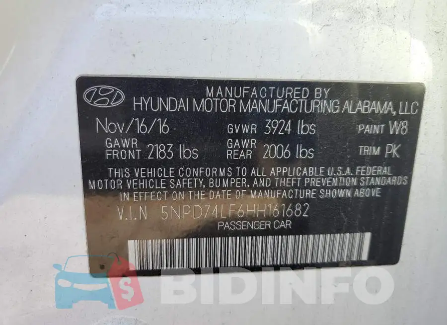 5NPD74LF6HH161682 Photo# 12