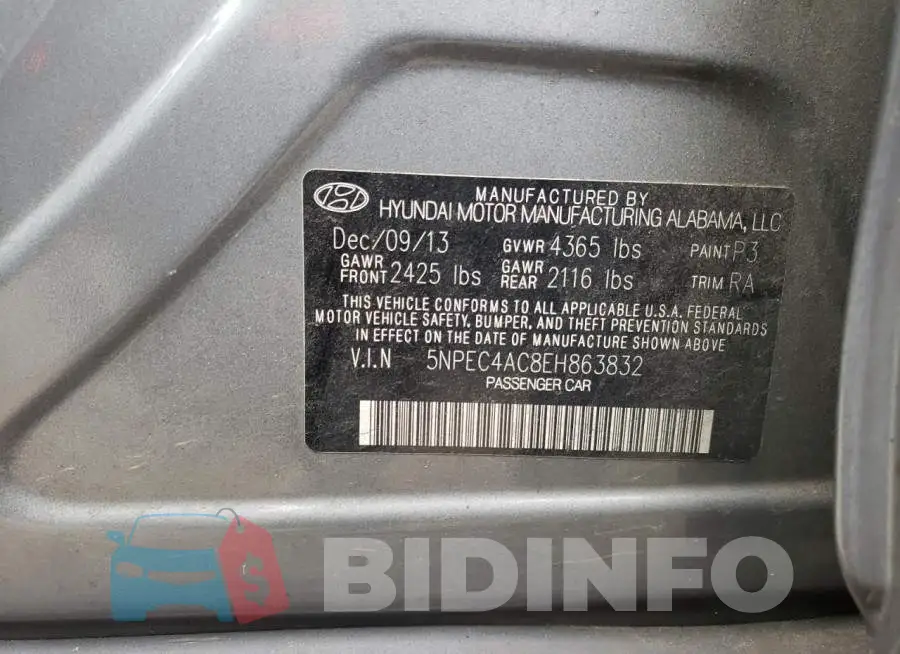5NPEC4AC8EH863832 Photo# 12