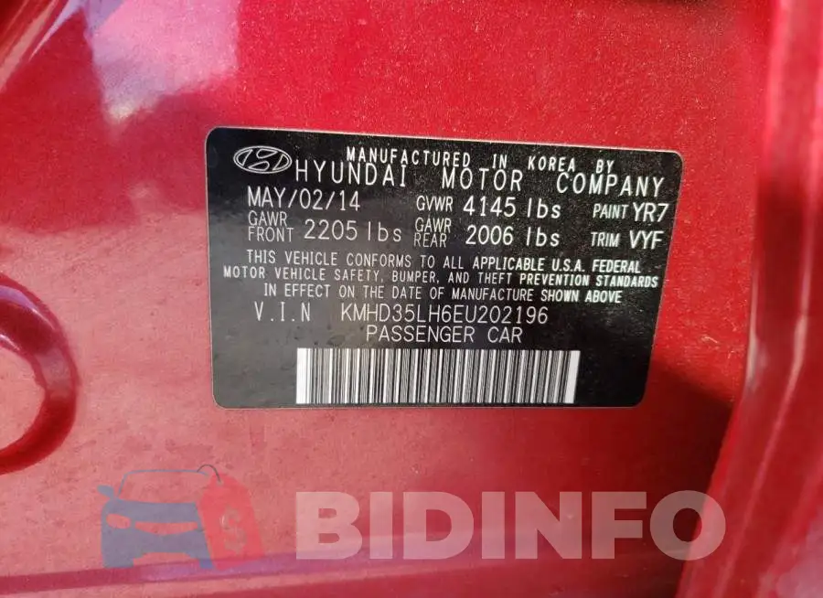 KMHD35LH6EU202196 Photo# 12