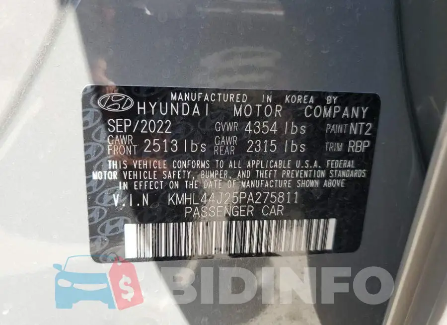 KMHL44J25PA275811 Photo# 12