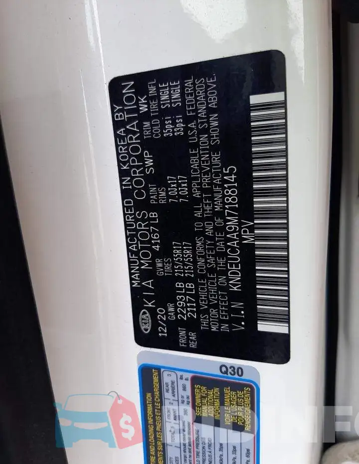 KNDEUCAA9M7188145 Photo# 14