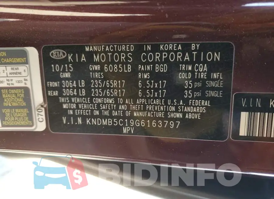 KNDMB5C19G6163797 Photo# 13