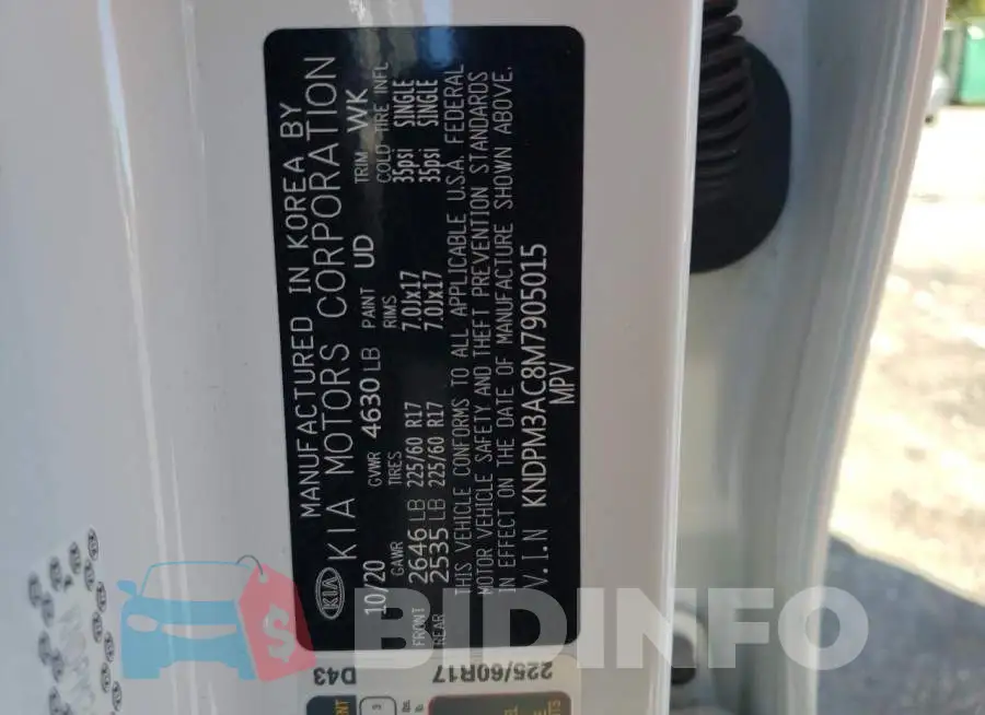 KNDPM3AC8M7905015 Photo# 10