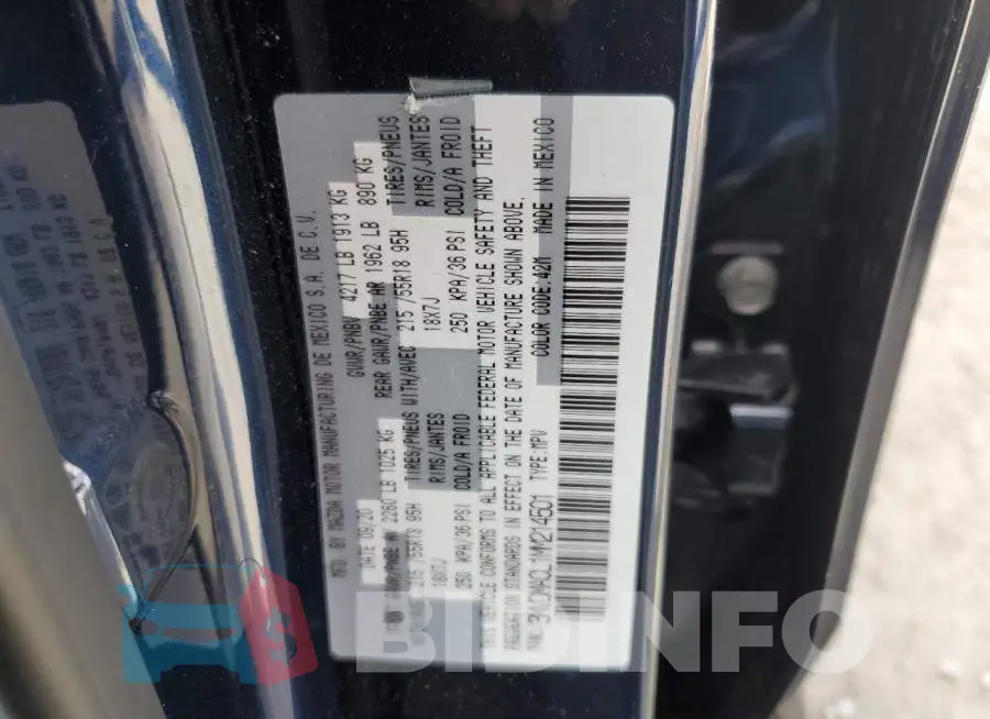 3MVDMACL1MM214501 Photo# 13