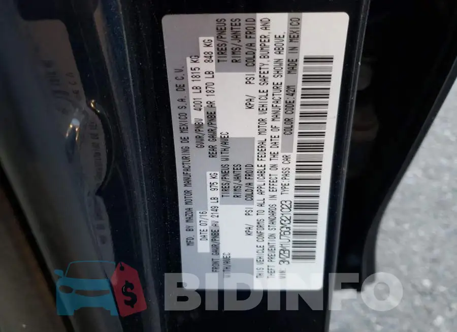 3MZBM1U76GM321023 Photo# 13