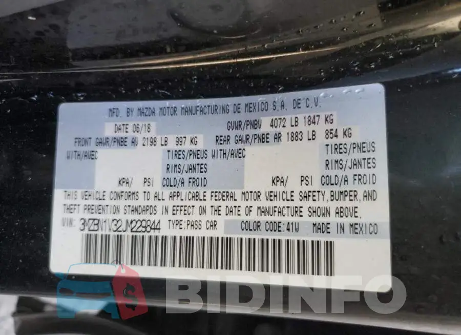 3MZBN1V32JM229844 Photo# 12