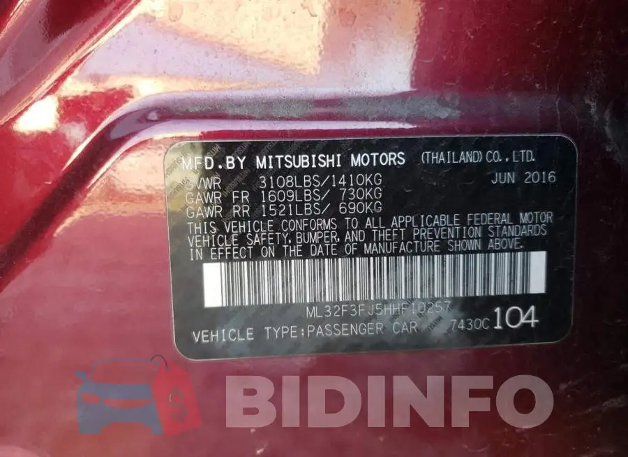 ML32F3FJ5HHF10257 Photo# 13