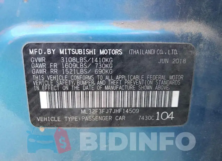 ML32F3FJ7JHF14509 Photo# 10