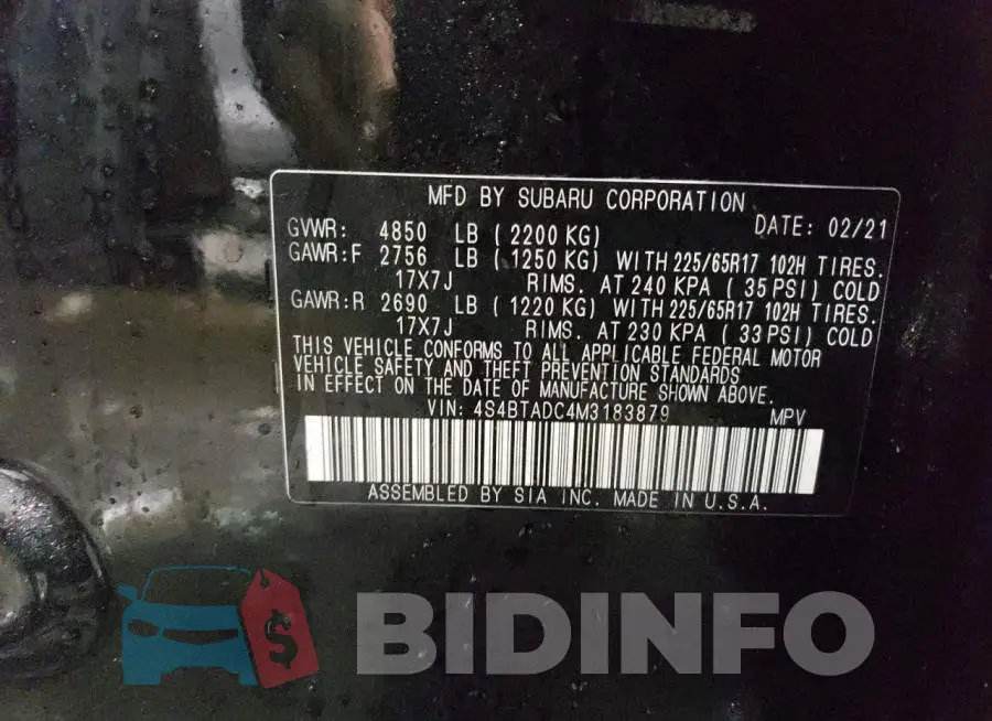 4S4BTADC4M3183879 Photo# 14