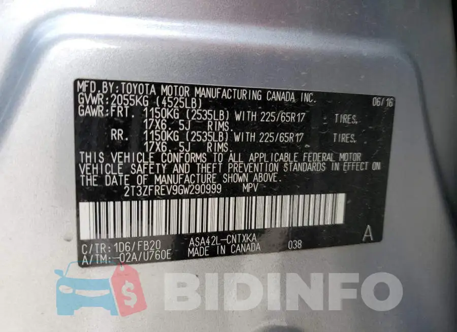 2T3ZFREV9GW290999 Photo# 13