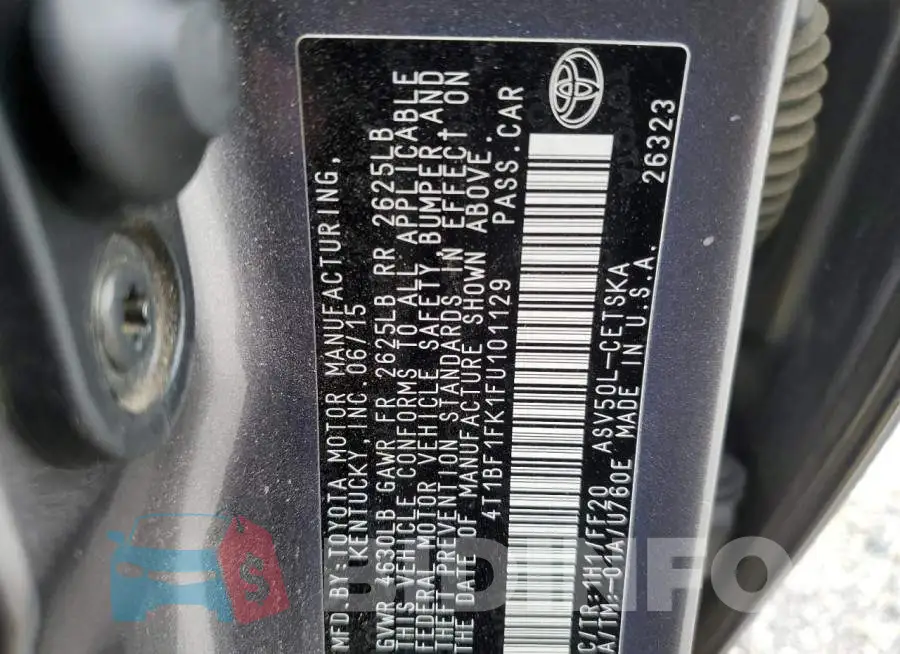 4T1BF1FK1FU101129 Photo# 10