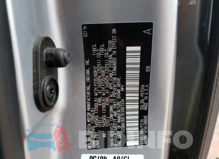 5TDKK3DC1ES461334 Photo# 13