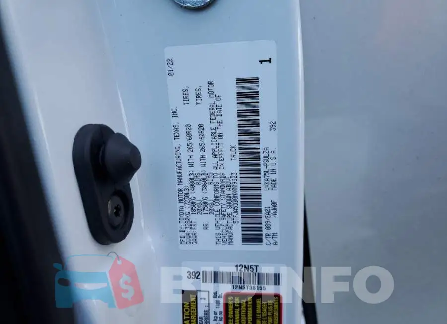 5TFJA5DB0NX009323 Photo# 12