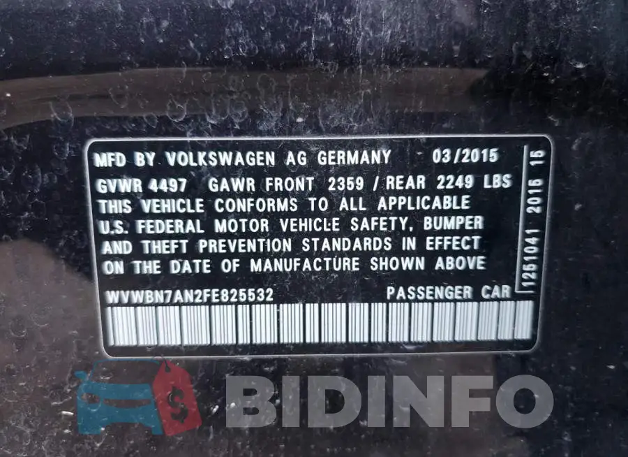 WVWBN7AN2FE825532 Photo# 12