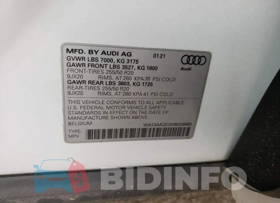 WA13AAGE2MB026668 Photo# 10