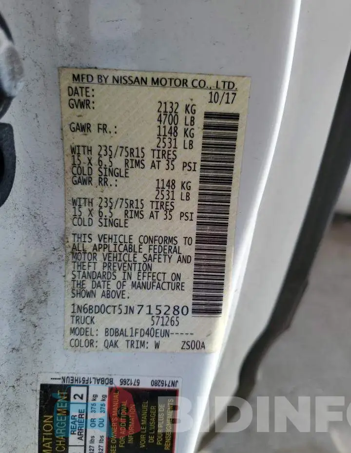 1N6BD0CT5JN715280 Photo# 13