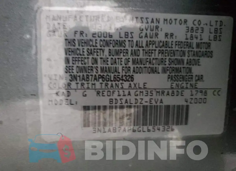 3N1AB7AP6GL654326 Photo# 12