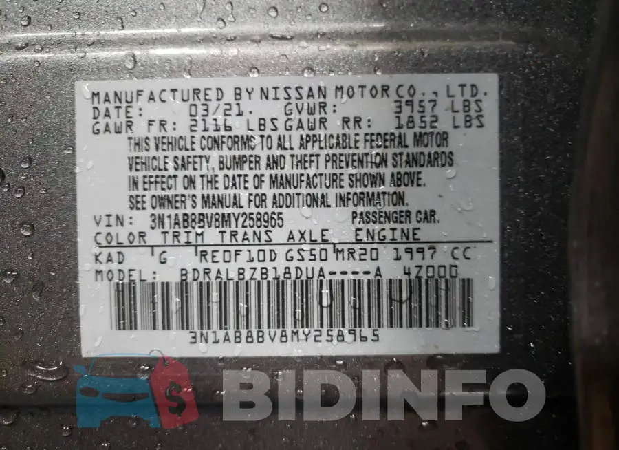 3N1AB8BV8MY258965 Photo# 12