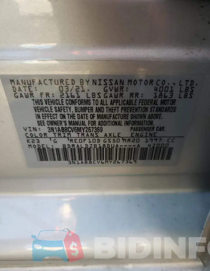 3N1AB8CV6MY267369 Photo# 13