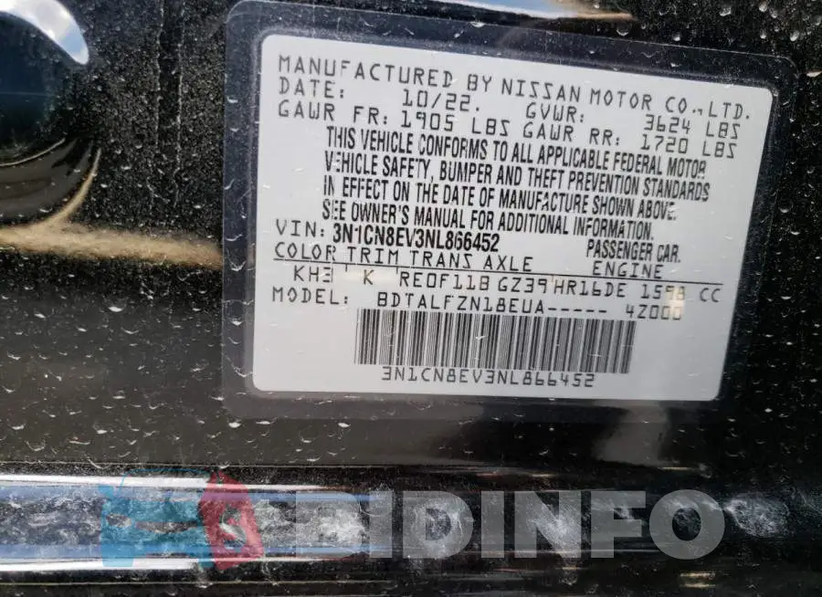 3N1CN8EV3NL866452 Photo# 12