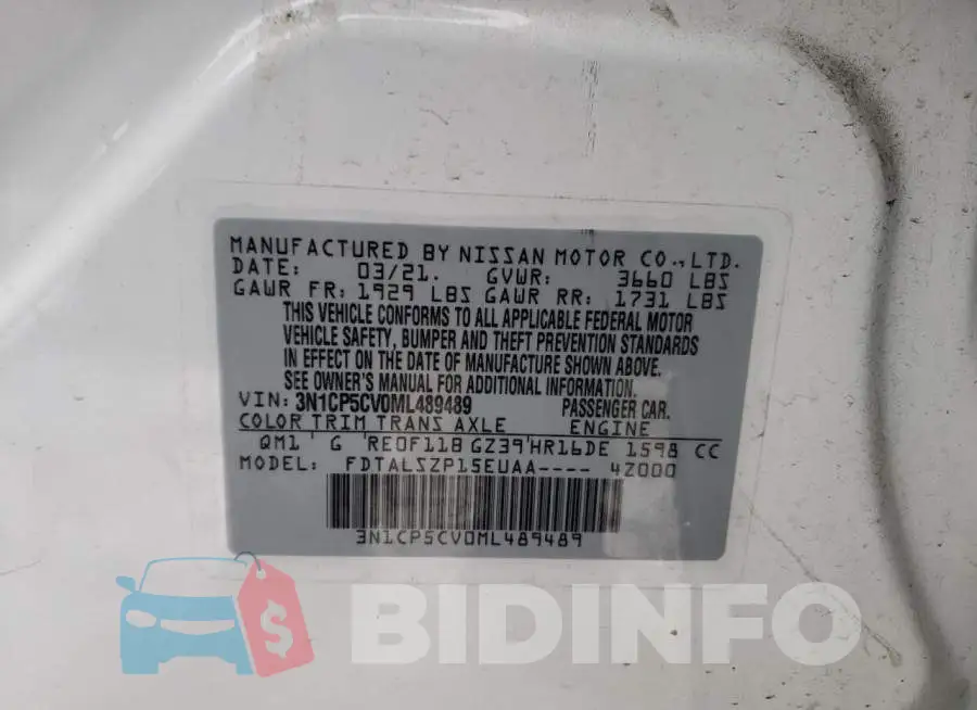 3N1CP5CV0ML489489 Photo# 14