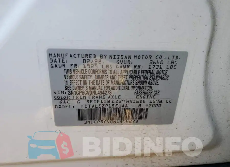 3N1CP5CV0NL494273 Photo# 12