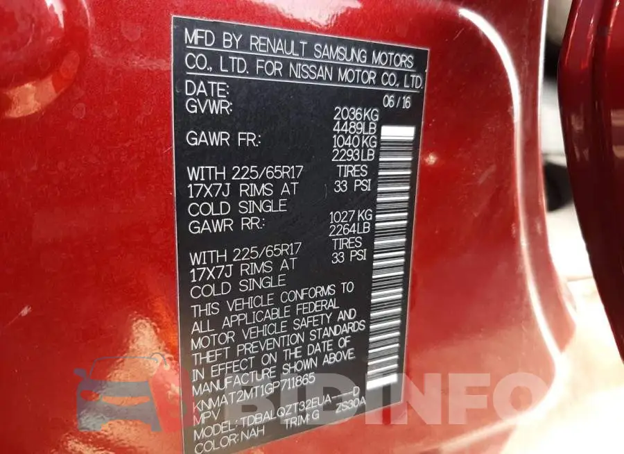 KNMAT2MT1GP711865 Photo# 13