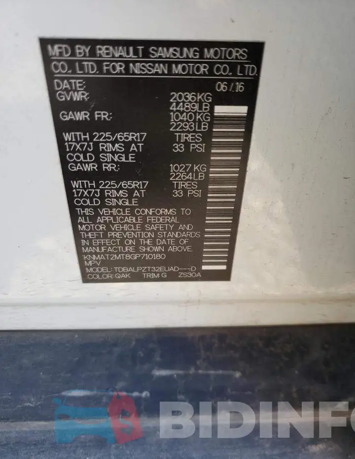 KNMAT2MT8GP710180 Photo# 13