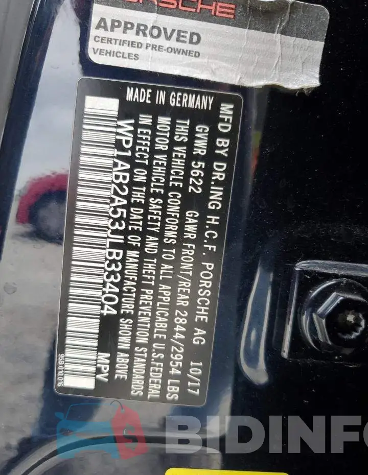 WP1AB2A53JLB33404 Photo# 14