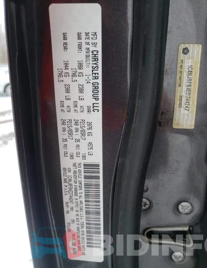 1C4NJRFB4ED744247 Photo# 13