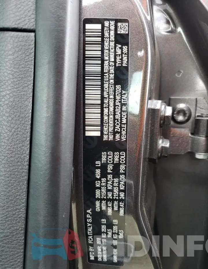 ZACCJBAB2JPH67026 Photo# 13
