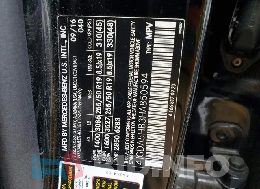 4JGDA5HB3HA850594 Photo# 12