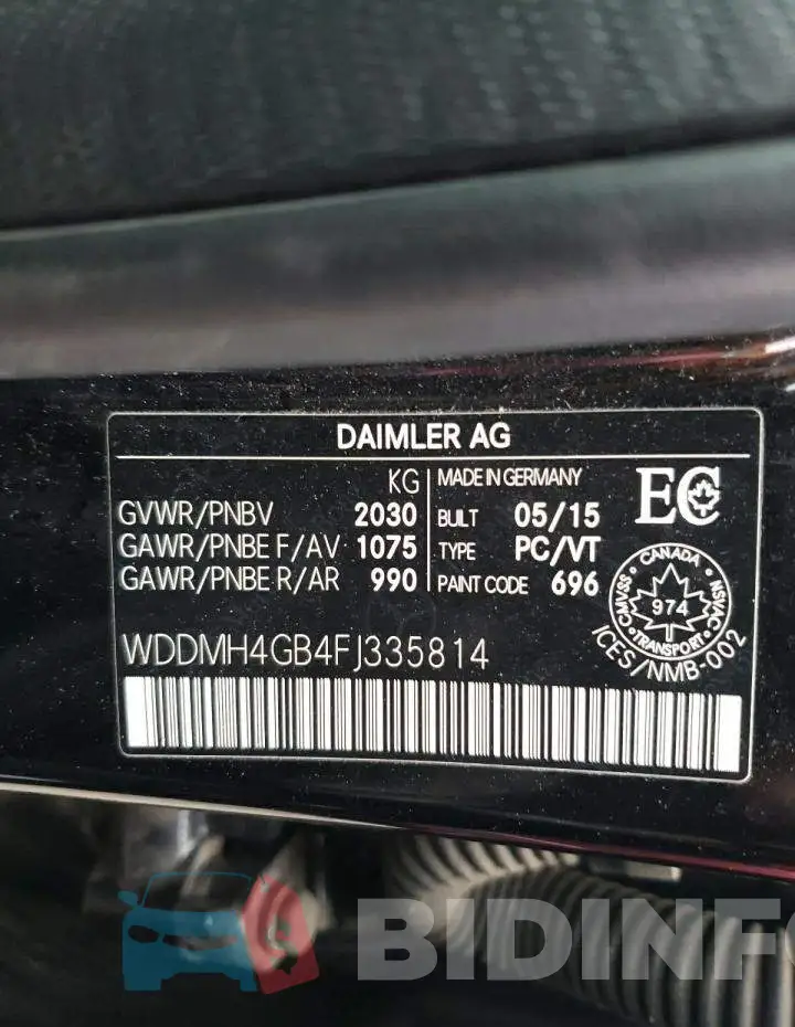 WDDMH4GB4FJ335814 Photo# 13
