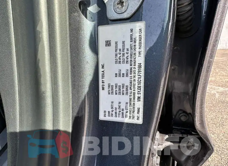 5YJ3E1EC1LF791684 Photo# 10