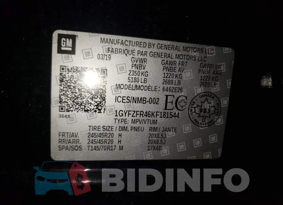 1GYFZFR46KF181544 Photo# 13