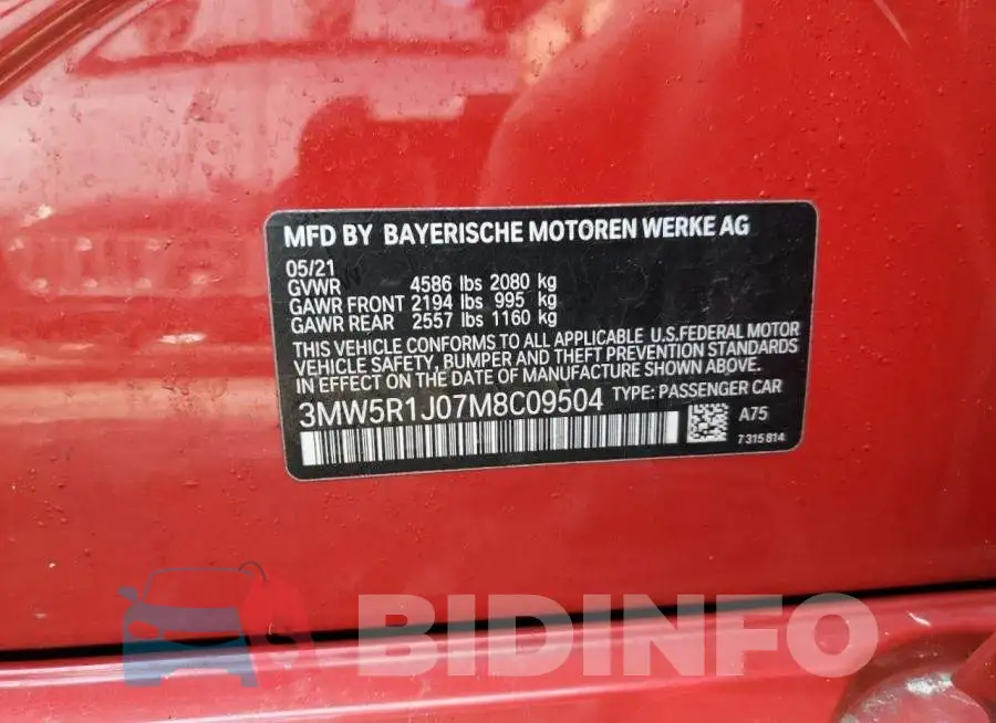 3MW5R1J07M8C09504 Photo# 12