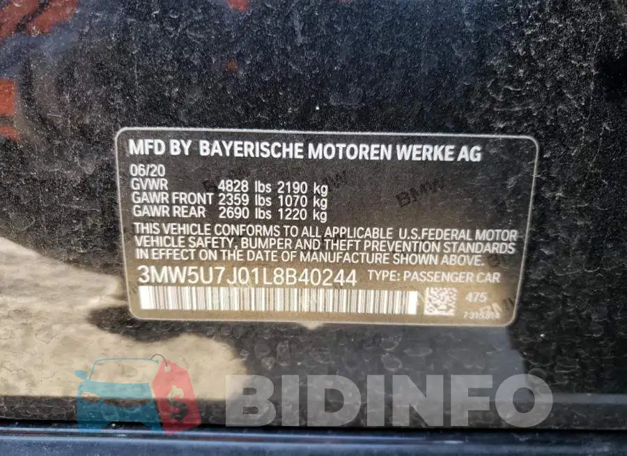 3MW5U7J01L8B40244 Photo# 12
