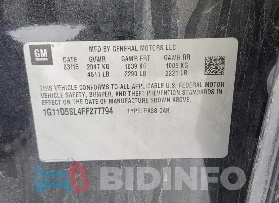 1G11D5SL4FF277794 Photo# 12