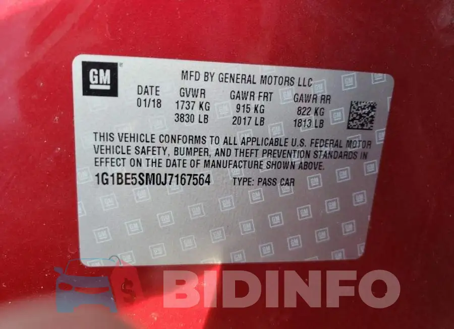 1G1BE5SM0J7167564 Photo# 13
