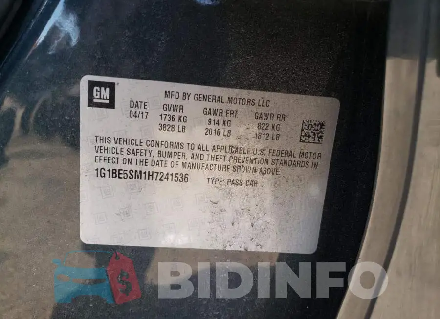 1G1BE5SM1H7241536 Photo# 12