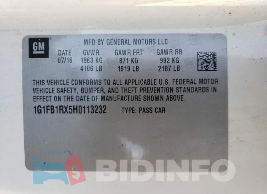 1G1FB1RX5H0113232 Photo# 12