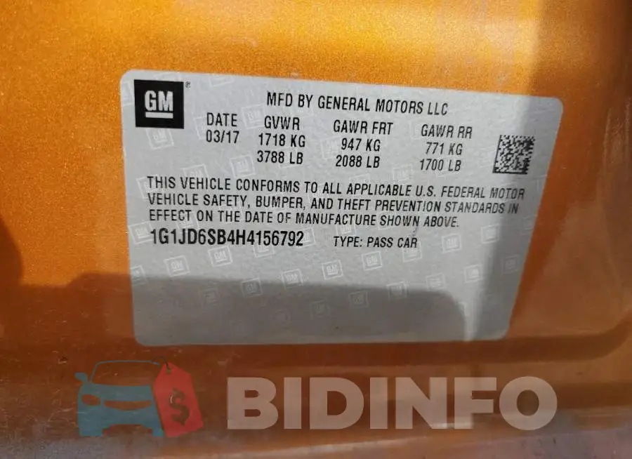 1G1JD6SB4H4156792 Photo# 10