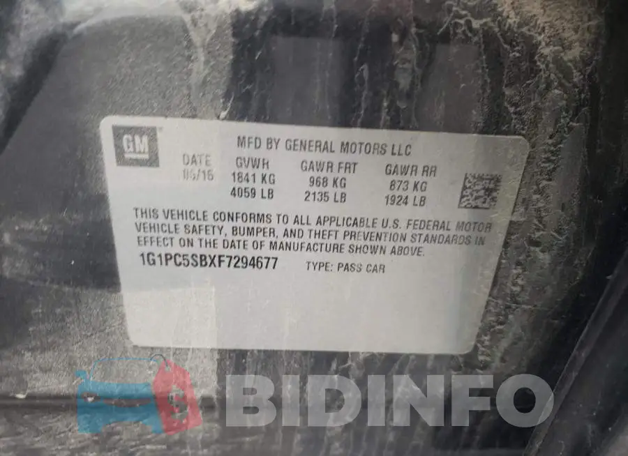 1G1PC5SBXF7294677 Photo# 12