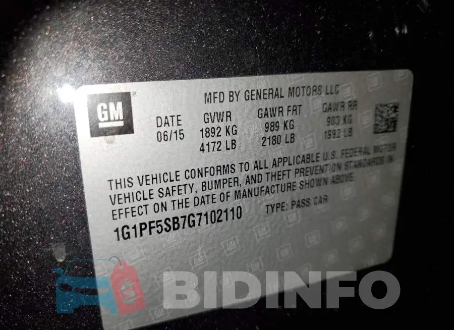 1G1PF5SB7G7102110 Photo# 10