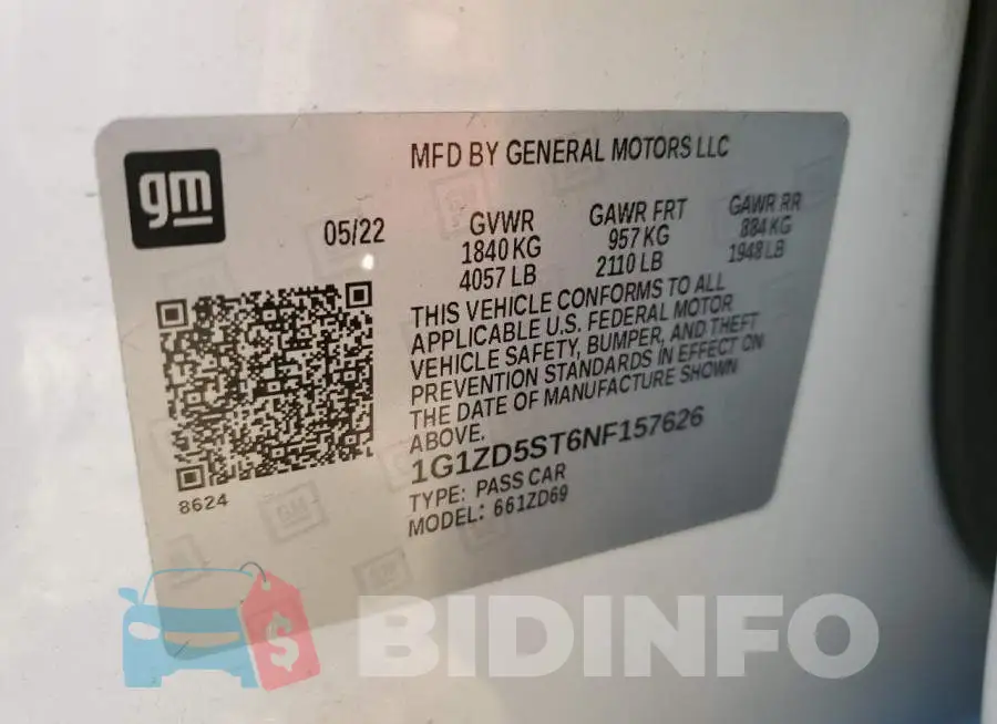 1G1ZD5ST6NF157626 Photo# 12