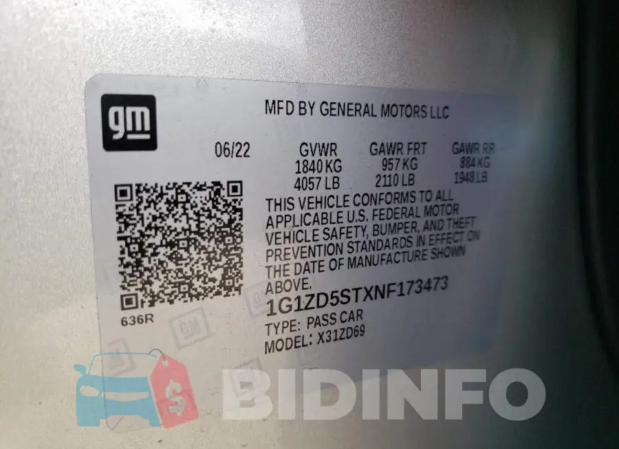 1G1ZD5STXNF173473 Photo# 13