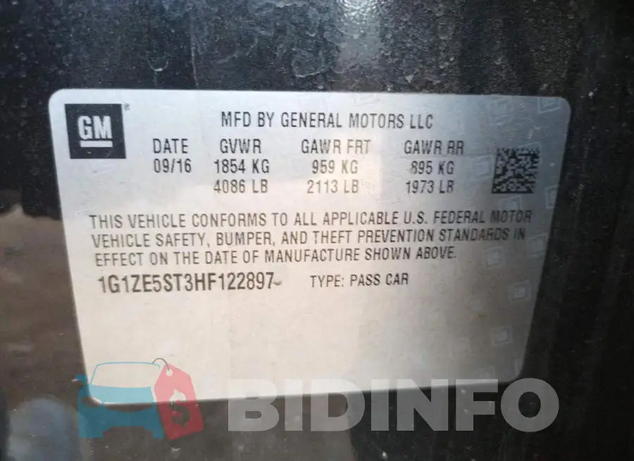 1G1ZE5ST3HF122897 Photo# 12