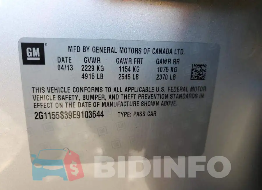 2G1155S39E9103644 Photo# 13