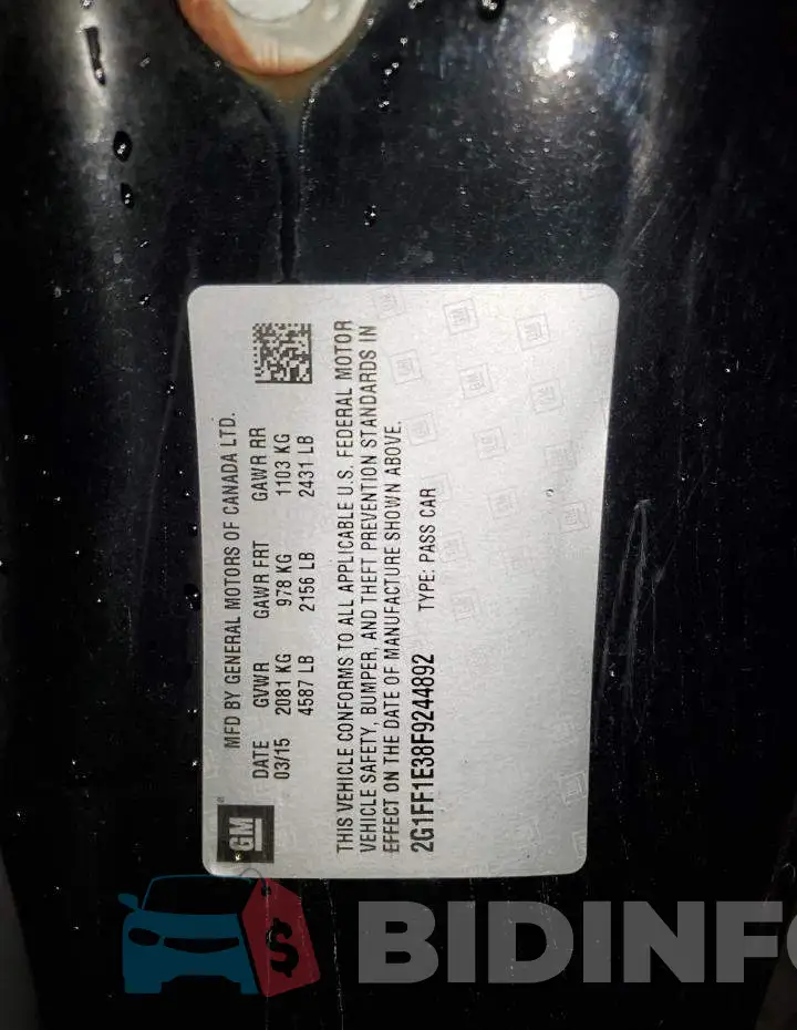 2G1FF1E38F9244892 Photo# 12